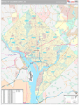 District of Columbia Wall Map Premium Style